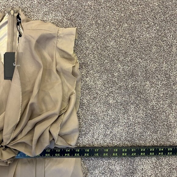 Ryu Women's Dress Size S Beige Sleeveless V-Neck Back Zipper Knee Length NWT - Picture 15 of 15
